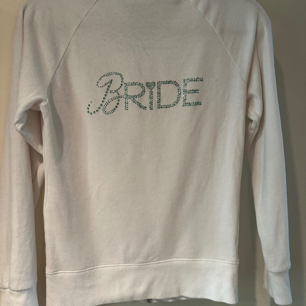 Victoria Secret Rhinestone & Satin Bride Hoodie-Small